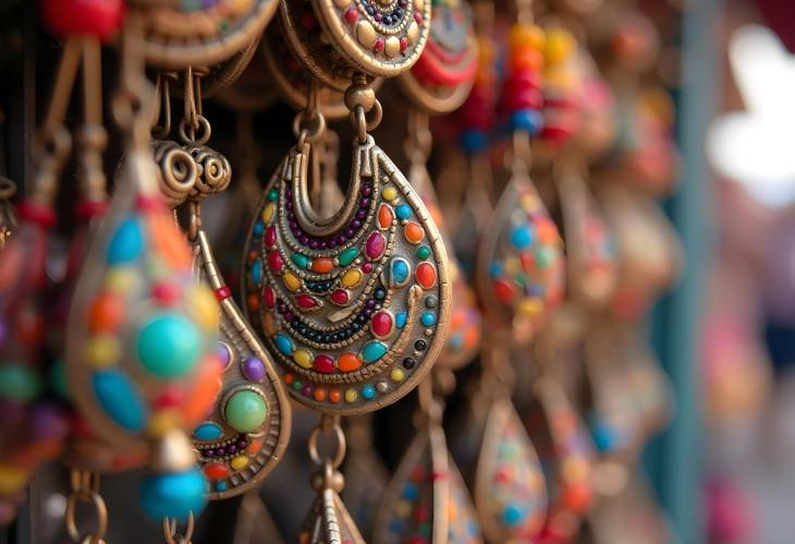 Stunning Collection of Colorful Earrings at the Beach Bazaar